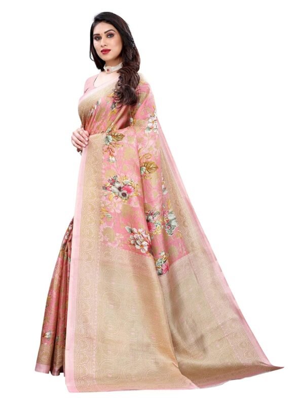 SIRIL Women's Silk Saree with Unstitched Blouse Piece