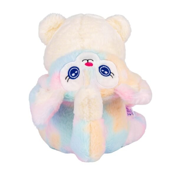 Storescent Stuffed Animal Cute Plush Toy - Hugging Plush Squishy Pillow Toy Gifts (Hooded Bear 30cm- Rainbow)