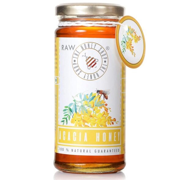 THE HONEY SHOP - Acacia Honey, 100% Pure & Natural (320g) - Pack of 1