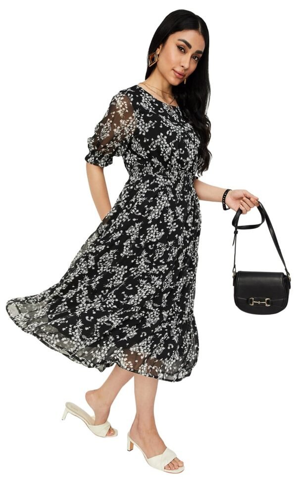 Max Women Printed Tiered above The Knee Dress