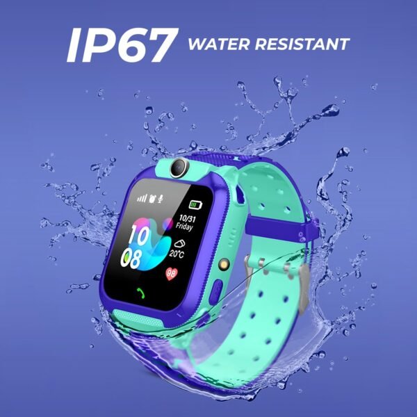 GameSir Kids Smartwatch for Boys & Girls, Men & Women, Sim Card Support, Location Tracker/GPS System, Music Player, Camera, Video,Notification, Alarm, Waterproof, Calling Smart Watch-Blue