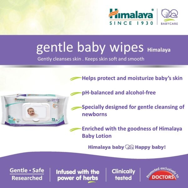 Himalaya Herbals Babycare Gift Pack & Himalaya Gentle Baby Wipes, 72 Wipes