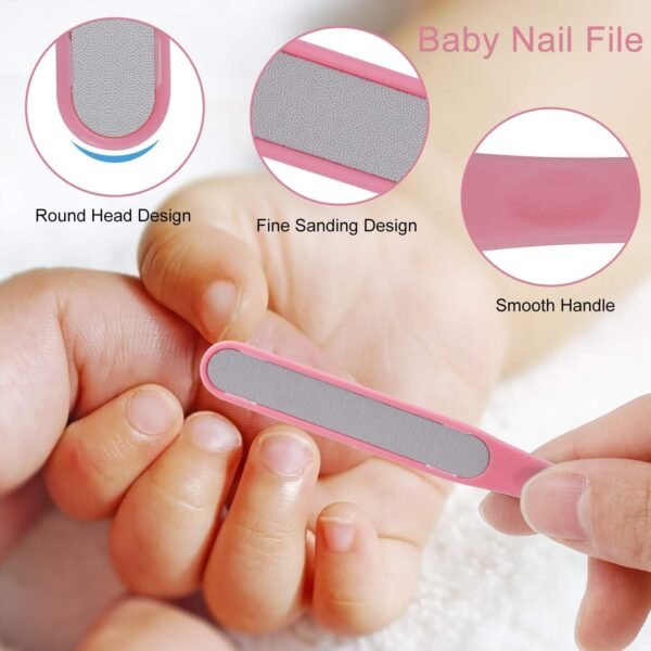 utsub Nail Care, Healthcare, Grooming kit,Baby Care Brush & Comb Set with Soft Toy Rattle Hair Care Products for Babies & Infants for 0-24 Months Kids (Pack of 10, Pink)