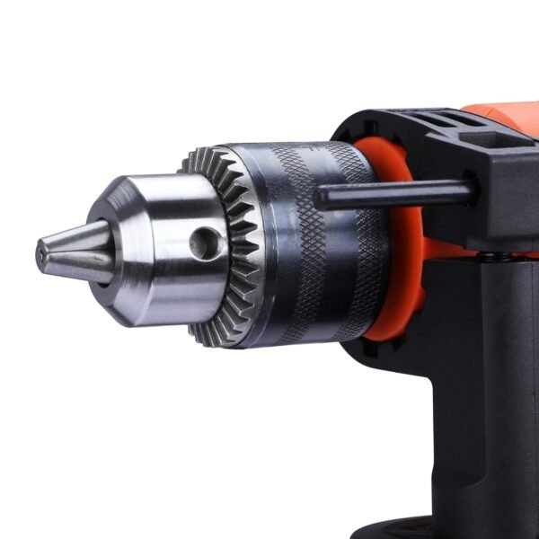 BLACK+DECKER BED550-IN 550 W, 13mm Corded Variable Speed Ergonomic Reversible Hammer Drill with Lock On Button For Home & DIY Use for Masonry, Steel & Wood, 1 Year Warranty, ORANGE & BLACK