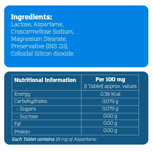 Sweet n Healthy Low-Calorie Aspartame-Based Sweetener| 100% Safe & Guilt-Free Sugar Substitute| Diabetic-Friendly Artificial Sugar For Daily Beverages & Sweet Dishes| No Added Flavors| 800 Tablets