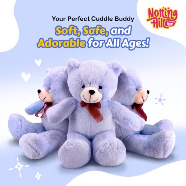 Notting Hill Plush Blue Teddy Bear 42cm for Infants Toddlers and Kids | Soft Lovable Stuffed Toy | Ideal Gift | Safe Fun and BIS-Compliant
