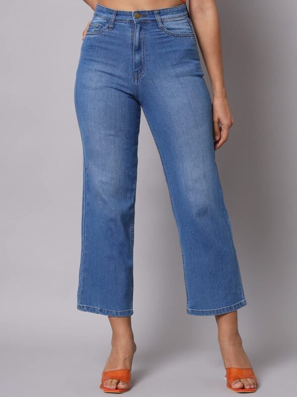 GUTI Womens High Rise Cotton Lycra Jeans