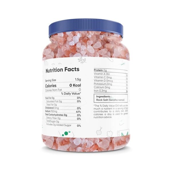 VED TATVA Himalayan Pink Rock Salt Crystals Whole/Granules/Sendha/Sindhav Namak, 450gm Jar/Unrefined & Natural, Used for Cooking, Baking, Sprinkling, Fermenting, Marinating