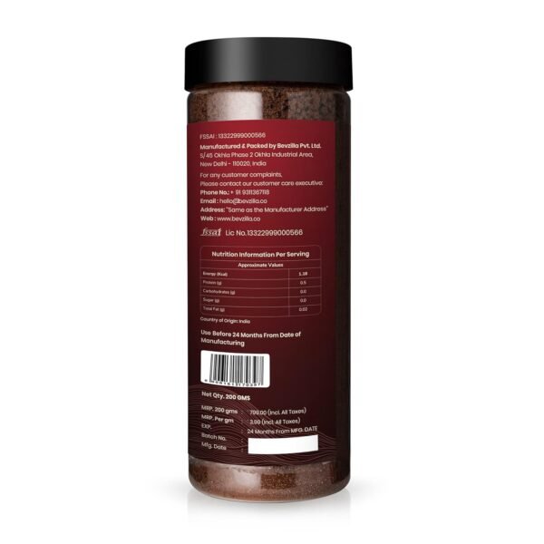 Bevzilla 200 Gram 100% Arabica Instant Classic Strong Coffee Powder | Make 100 Cups | Strong Coffee| Classic Coffee| Espresso, Latte & Cappucino| Hot & Cold Coffee | Unbreakable Jar