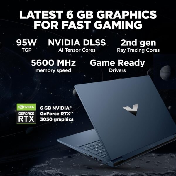 HP Victus Windows 11 Home Gaming Laptop,AMD Ryzen 7 7840Hs Ai Powered,6Gb RTX 3050 Gpu,16.1-Inch (40.9 Cm),95W Tgp,Fhd,IPS,144Hz,16Gb Ddr5,1Tb Ssd,RGB Backlit Kb,B&O (Mso,Blue,2.29 Kg),S0089Ax