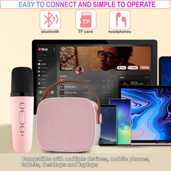 Kids Karaoke Machine Toy, 4-12 Years Old Girls Christmas Birthday Gift for Girls & Boys, Karaoke Toys Gifts for Girls Ages 4, 5, 6, 7, 8, 9, 10, 12 +Year Old Birthday Party.
