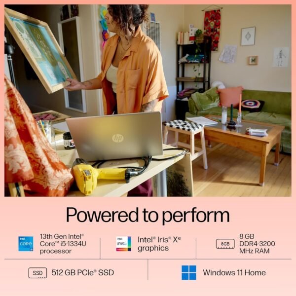 HP 15 Core i5 13th Gen (8GB RAM/512GB SSD/FHD/Windows 11/MS Office 21/Backlit Keyboard/15.6” (39.6cm)/Silver/1.59kg) hr0000TU Laptop
