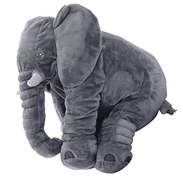 DearJoy Big Size Fibre Filled Stuffed Animal Elephant Soft Toy for Baby of Plush Hugging Pillow Soft Toy for Kids boy Girl Birthday Gift (60 cm, Grey Color)