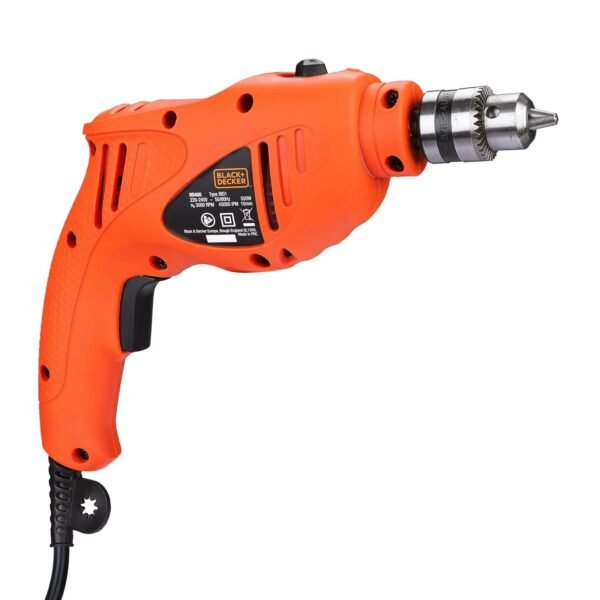 BLACK+DECKER HD400K50 550W 10mm Corded Non-Reversible Impact Drill Machine Kit for Home & DIY Use (50 Accessories Kitbox) for drilling Wood, Metal & Concrete, 1 Year Warranty, ORANGE & BLACK
