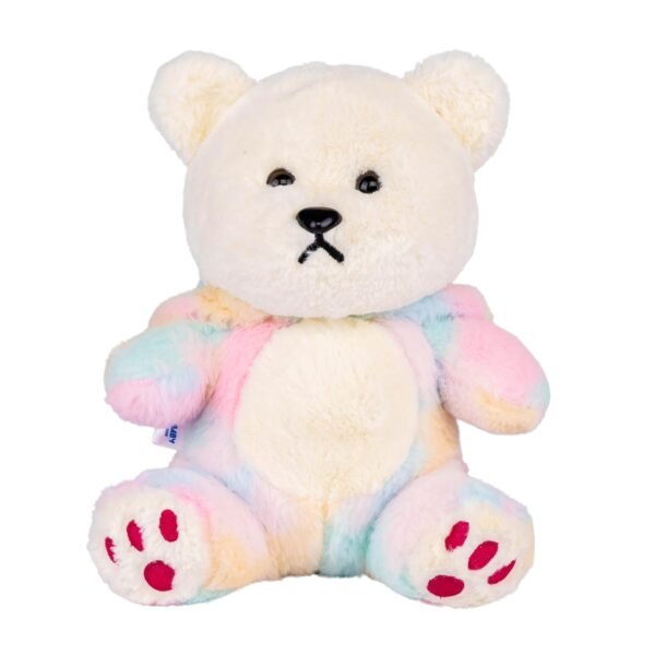 Storescent Stuffed Animal Cute Plush Toy - Hugging Plush Squishy Pillow Toy Gifts (Hooded Bear 30cm- Rainbow)