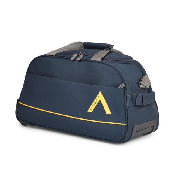 Aristocrat Cadet Polyester 52 Cms Wheel Travel Duffle Bag (Blue), 30 Centimeters
