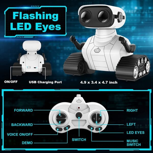 The Little Ones Remote Control Robot - Robot Toys,Dancing Robot Toy,Toys For Kids,Learning & Educational Robot Toy,robots for kids 4-12 Years Old,Best Gift For Boys & Girls,Toys[Ultimate Robot Friend]
