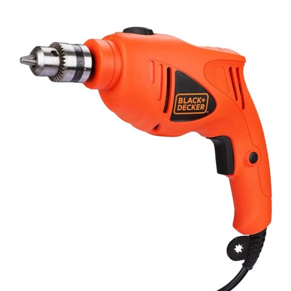 BLACK+DECKER HD400K50 550W 10mm Corded Non-Reversible Impact Drill Machine Kit for Home & DIY Use (50 Accessories Kitbox) for drilling Wood, Metal & Concrete, 1 Year Warranty, ORANGE & BLACK