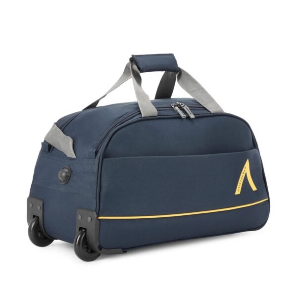 Aristocrat Cadet Polyester 52 Cms Wheel Travel Duffle Bag (Blue), 30 Centimeters