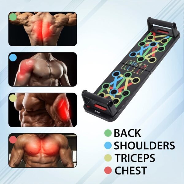ODDISH ABS Pushup Board, 15 in 1 Push up board for men, push up bar, push up stand, pushup bars, gym equipment for men, excersing equipment, chest workout equipment - Training System for Men and Women