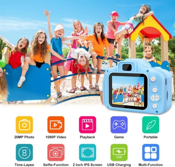 CADDLE & TOES Toys for 4+ to 12 Year Old Boys, Kids Selfie Camera for Boys, Children Digital Toddler Camera, Christmas Birthday Festival Gift for Boys Girls Age 4+ 5 6 7 8 9 (New-Blue)