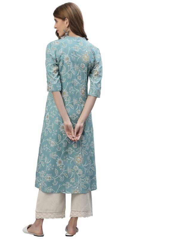 Stylum Women's Floral Print Rayon A-Line Kurta