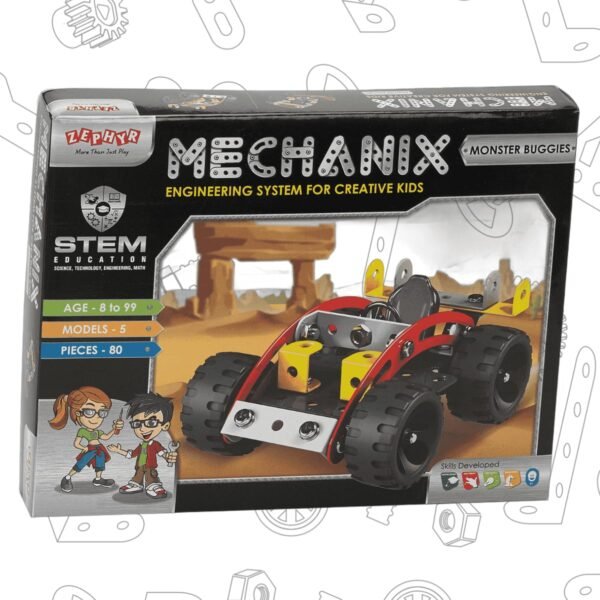 Mechanix Monster Buggies Enhancing Practical Education Stem Learning Mechanical Skills and Creativity for Boys and Girls Age 7+
