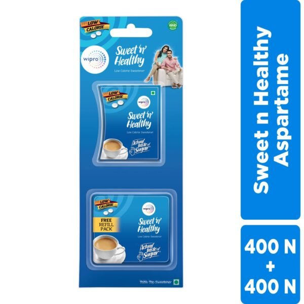 Sweet n Healthy Low-Calorie Aspartame-Based Sweetener| 100% Safe & Guilt-Free Sugar Substitute| Diabetic-Friendly Artificial Sugar For Daily Beverages & Sweet Dishes| No Added Flavors| 800 Tablets