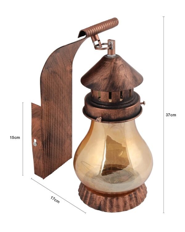 Homesake Wall Light Antique Home Decor Wall Lamp, Mandir Balcony Decoration Items Outdoor, Lanterns Home Decor Items for Living Room, Diwali Decoration Items for Home Decor (Pack of 1)