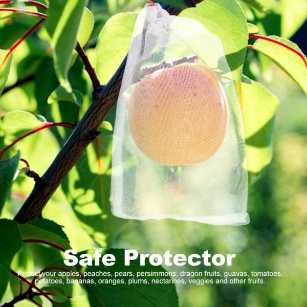 Divayanshi Barrier Bag with Drawstring, Reusable Nylon Mesh Garden Netting Protection for Plant/Fruit/Flower (12 Pieces)