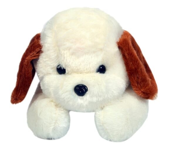 Richy Toys White Dog Cute Plush Soft Toys for Kids Birthday Gift 26 cm