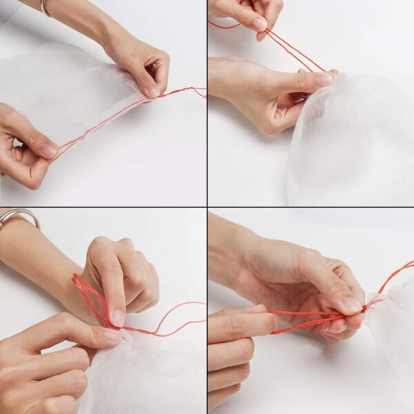 Divayanshi Barrier Bag with Drawstring, Reusable Nylon Mesh Garden Netting Protection for Plant/Fruit/Flower (12 Pieces)