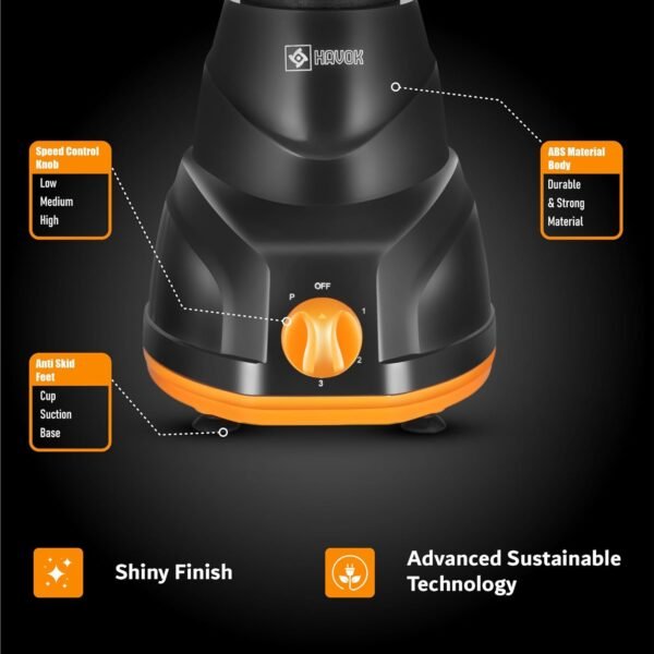 Havok Classic Powerful 750 Watt Mixer Grinder with Vent-X Technology Mixie For Kitchen