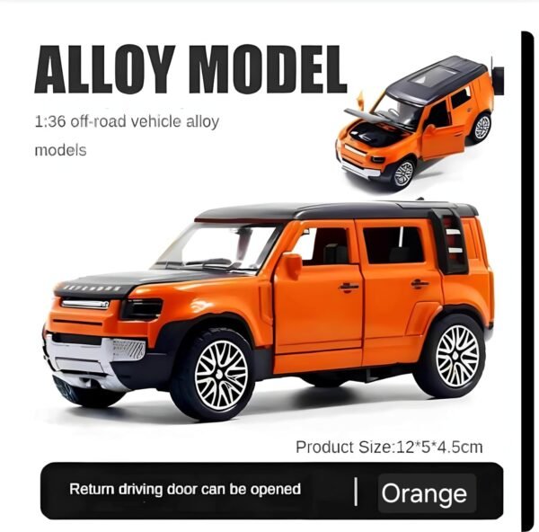 Toyshine Die Cast SUV Model Vehicle Toy Car with Pull Back Function Along with Opening Doors and Back Feature for Kids Boy Girl 3+, Orange