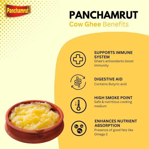 Panchamrut Desi Premium Cow Ghee|Immunity Booster and 100% Pure Cow Ghee (1 Litre)