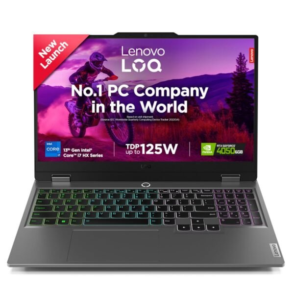 Lenovo LOQ Intel Core i7-13650HX 15.6" (39.6cm) 144Hz 300Nits FHD Gaming Laptop (16GB/1TB SSD/Win 11/NVDIA RTX 4050 6GB Graphics/100% sRGB/Office 21/3 Month Game Pass/Grey/2.4Kg), 83DV00HBIN