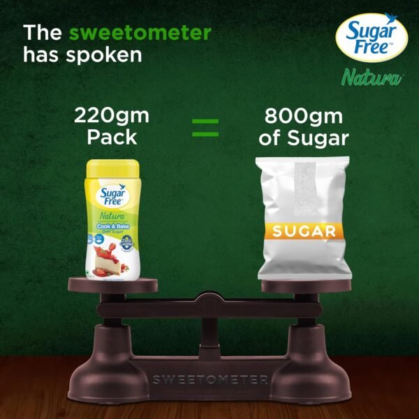 Sugar Free Natura, 80g, Jar | Equivalent to Sweetness from 800g Sugar |100% Safe| Scientifically Proven & Tested|Sweet like Sugar but with zero calories|