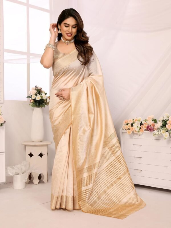 Sidhidata Women's Assam Silk Saree With Unstitched Blouse Piecee (Assam Silk)