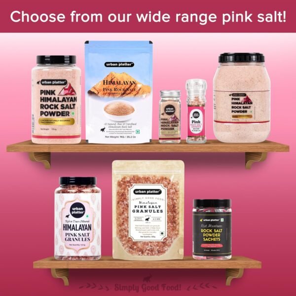 Urban Platter Pink Himalayan Rock Salt Powder, 1.5kg (Unrefined | Additive Free | 100% Pink Rock Salt | Sendha Salt | PET Jar)