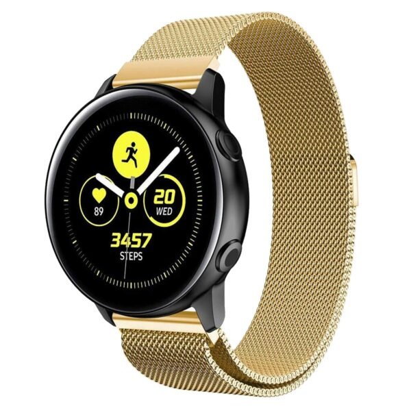 ACM Watch Strap Magnetic Loop 20mm compatible with Garmin Venu Smartwatch Luxury Metal Chain Band Champagne Gold