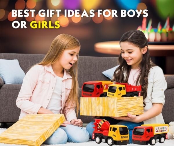 TOYZONE Friction Powered Mini Truck Series | Made in India | Friction Powered Toy | Unbreakable City Service Truck | Pull Back | Push & Go Crawling Toys (City Service Truck Dumper)