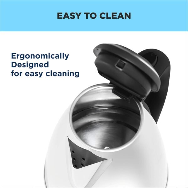 Butterfly EKN 1.5 Litre Stainless Steel Electric Kettle | 1500 W | 360° Swivel Power Base | Auto Shut Off | For Hot Water, Tea, Coffee, Noodles | Dry Boil Protection | Silver