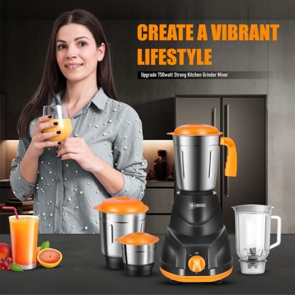 Havok Classic Powerful 750 Watt Mixer Grinder with Vent-X Technology Mixie For Kitchen