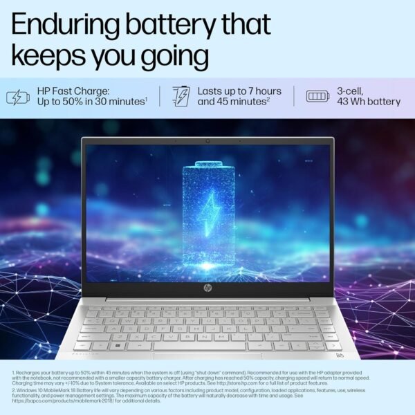 HP Pavilion 14, 12th Gen Intel Core i5-1235U, 14-inch (35.6 cm), FHD, 16GB DDR4, 512GB SSD, Intel Iris Xe graphics, FPR, 720p HD camera, Backlit KB (Win 11, MSO 2021, Silver, 1.41 kg), dv2014TU