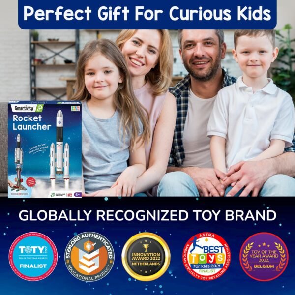 Smartivity Rocket Launcher Kit for Kids 6-14 Years Old | Build Your Own Rocket and Launcher | Birthday Gifts for Boys & Girls | DIY STEM Science Toy for Kids 6,7,8,9,10,11,12,13,14 Years