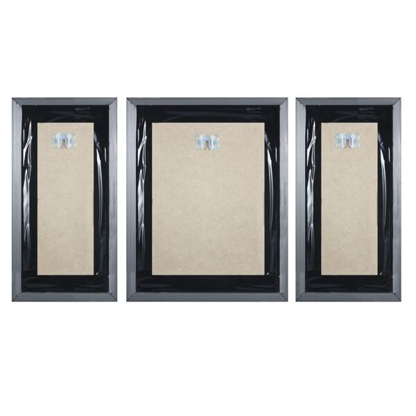 Indianara 3 Pc Set of Floral Paintings (1056) Without Glass 5.2 X 12.5, 9.5 X 12.5, 5.2 X 12.5 Inch-Multicolour