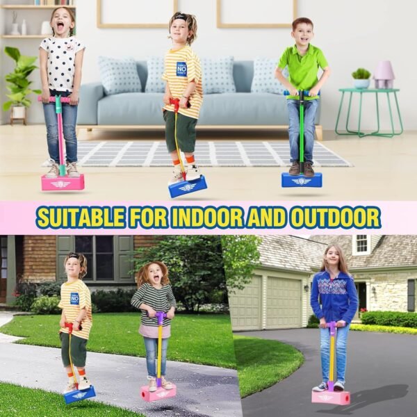 ZOVISU Gifts for 3-12 Year Old Boys Girls, Foam Pogo Jumper for Kids Fun Toys for Kids 5-7 Pogo Stick for Kids Cool Toys for Autistic Fun Sports Games for Kids Christmas 2020 Presents for Girls, Pink