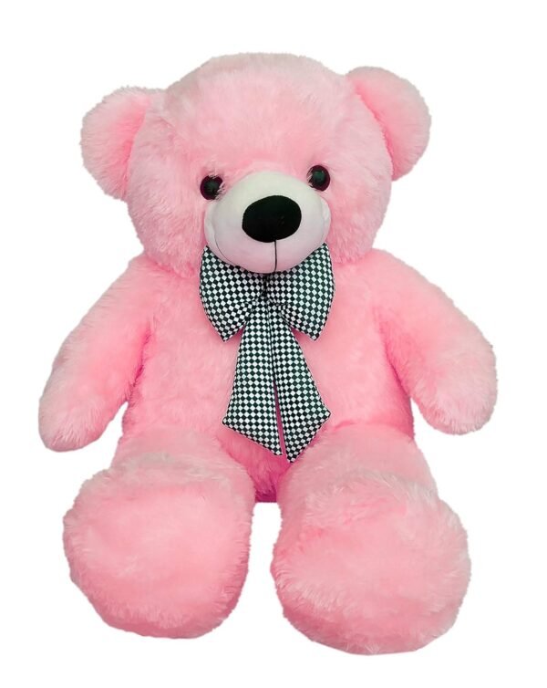 Webby 3 Feet Huggable Teddy Bear with Neck Bow (Pink)