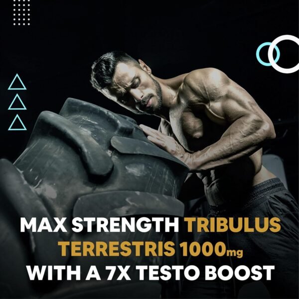 Carbamide Forte Testosterone Supplement for Men with Pre-Workout Tribulus 1000mg, Ashwagandha, L-Citrulline & Kaunch Beej – 60 Veg Tablets