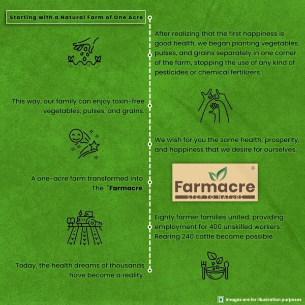 Farmacre Raw Sugar | Raw Cane Sugar | Khandsari | Healthy Herbal Cane Sugar, Desi Khand | Product Of Cow Based Natural Farming (CBNF) | Product Of Chemicals Free & Pesticides Free - 5kg (Pack of 1)